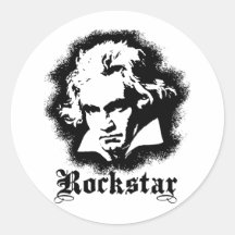 Beethoven Autocollant Rond