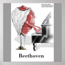 Beethoven Funny Designer/Cartoon Poster Print