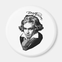 Beethoven Portrait on T shirts, Mugs, Gifts Fridge Magnets