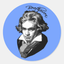 Beethoven Portrait on T shirts, Mugs, Gifts Stickers