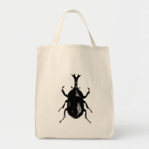 Beetle Beetles Insect Bug Vintage Wood Engraving Canvas Bag