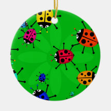 Beetle Swarm Christmas Ornament