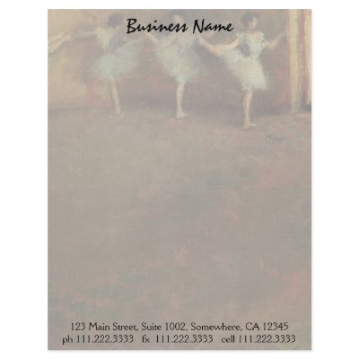 Before the Ballet (detail) by Edgar Degas Customized Letterhead by MasterpieceCafe