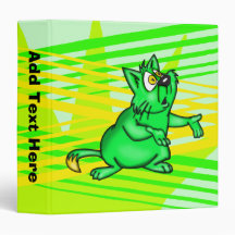 Begging Cartoon Cat Avery Binder
