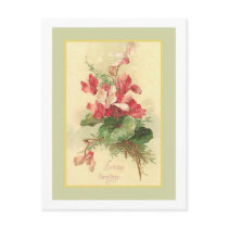 Begonia Birthday Greetings Postcard