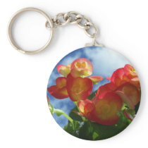 Begonia Flowers Keychain