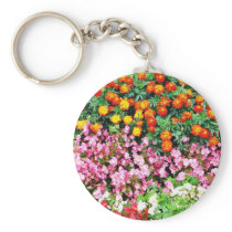 Begonia French Marigold Keychains