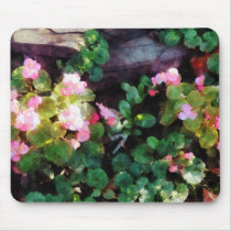 Begonias By Stone Wall Mousepads