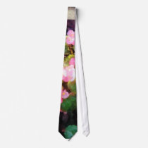 Begonias By Stone Wall Necktie