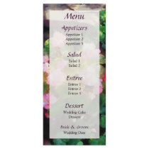 Begonias by Stone Wall Wedding Menu... Rack Card Design