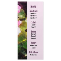 Begonias by Stone Wall Wedding Menu Rack Card Template
