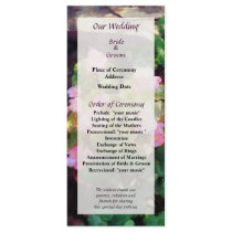 Begonias by Stone Wall Wedding Program Rack Card Design