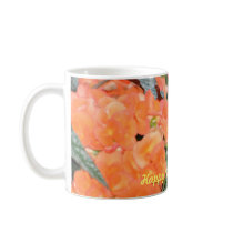 Begonias Orange and Red on your Morning Mug