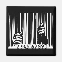 Behind Bars Fridge Magnet