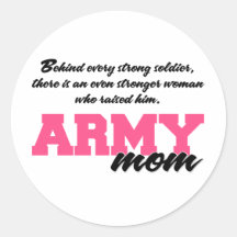 Behind Every Strong Soldier 3 Round Sticker