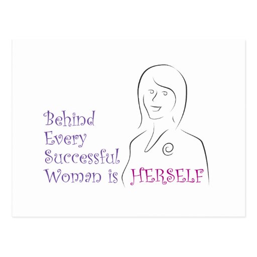 Behind Every Successful Woman is Herself Postcards