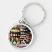 Behind the Counter at the General Store Keychain