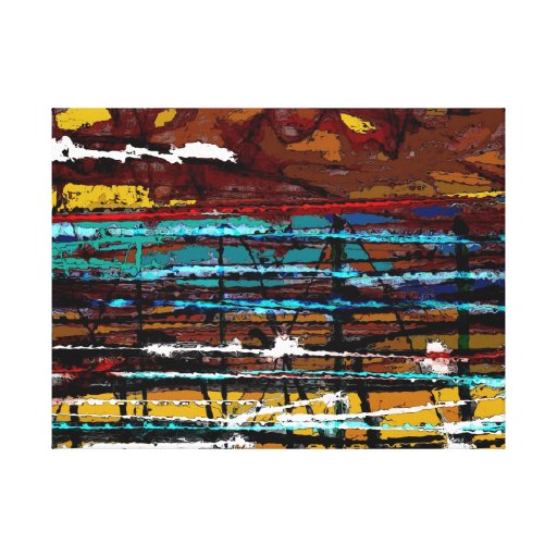 Behind the Lines - Abstract Canvas Print