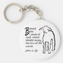 Behold the Lamb of God Key Chain