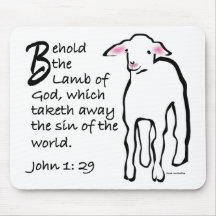 Behold the Lamb of God Mousepads