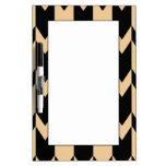 Beige and Black Chevron Pattern. dry erase boards