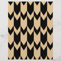 Beige and Black Chevron Pattern. Flyers