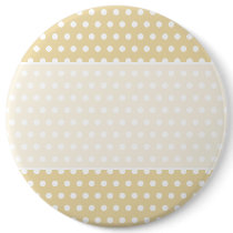 Beige and White Polka Dot Pattern. Spotty. Pin