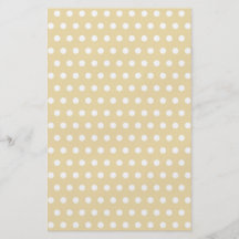 Beige and White Polka Dot Pattern. Spotty. Full Color Flyer