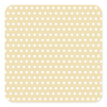 Beige and White Polka Dot Pattern. Spotty. Square Sticker