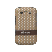 Beige and white polka dots BlackBerry Bold case