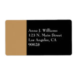 beige border personalised shipping labels