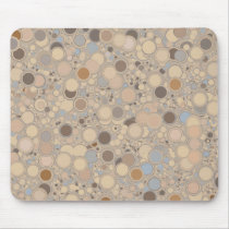 Beige Brown and Blue Random Circles usepad mousepads