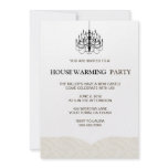 Beige Fern and Chandelier Housewarming Invitations