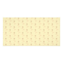 Beige pattern of roses. custom photo card