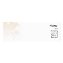 Beige Splatter - Skinny Business Card