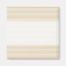 Beige Tan Colour Stripe Pattern. Fridge Magnets