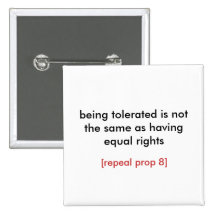 being tolerated/repeal prop 8 pin