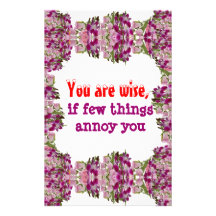 Being Wise -  Words of wisdom Stationery Paper