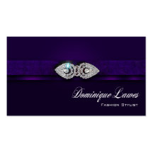 "Bejeweled" - Glamourous Elegant Fashion Stylist Business Card Template