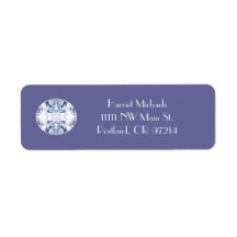 Bejewelled Accent Address Label