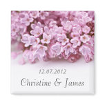 Bel aimant lilas de mariage aimants