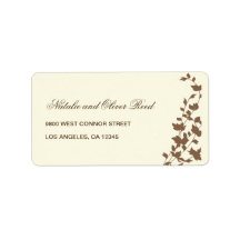 Bel étiquette de adresse de feuille étiquettes d’adresse