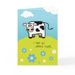 Belated Birthday Feel Udderly Stupid - Cow Themed cards