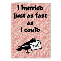 belated birthday greeting card