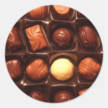 BELGIAN CHOCOLATES ROUND STICKERS