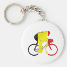 Belgian Cyclists from Belgium Bicyle Gear Key Chain