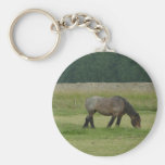 Belgian Draught   Horse-brown/grey grazing Keychains