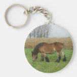Belgian Draught   Horse-brown with black mane Keychain