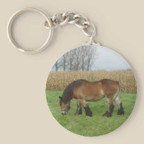 Belgian Draught   Horse-brown with black mane keychains