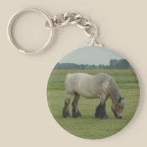 Belgian Draught   Horse-colour grey grazing keychains